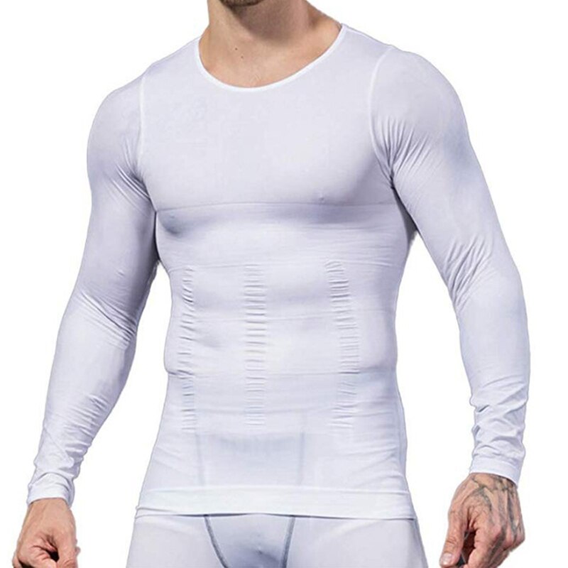 Cxzd Mannen Effen Kleur Afslanken Shaper Corrigerende Houding Buik Controle Compressie Man Modeling Body Vet Burnning Borst Corset