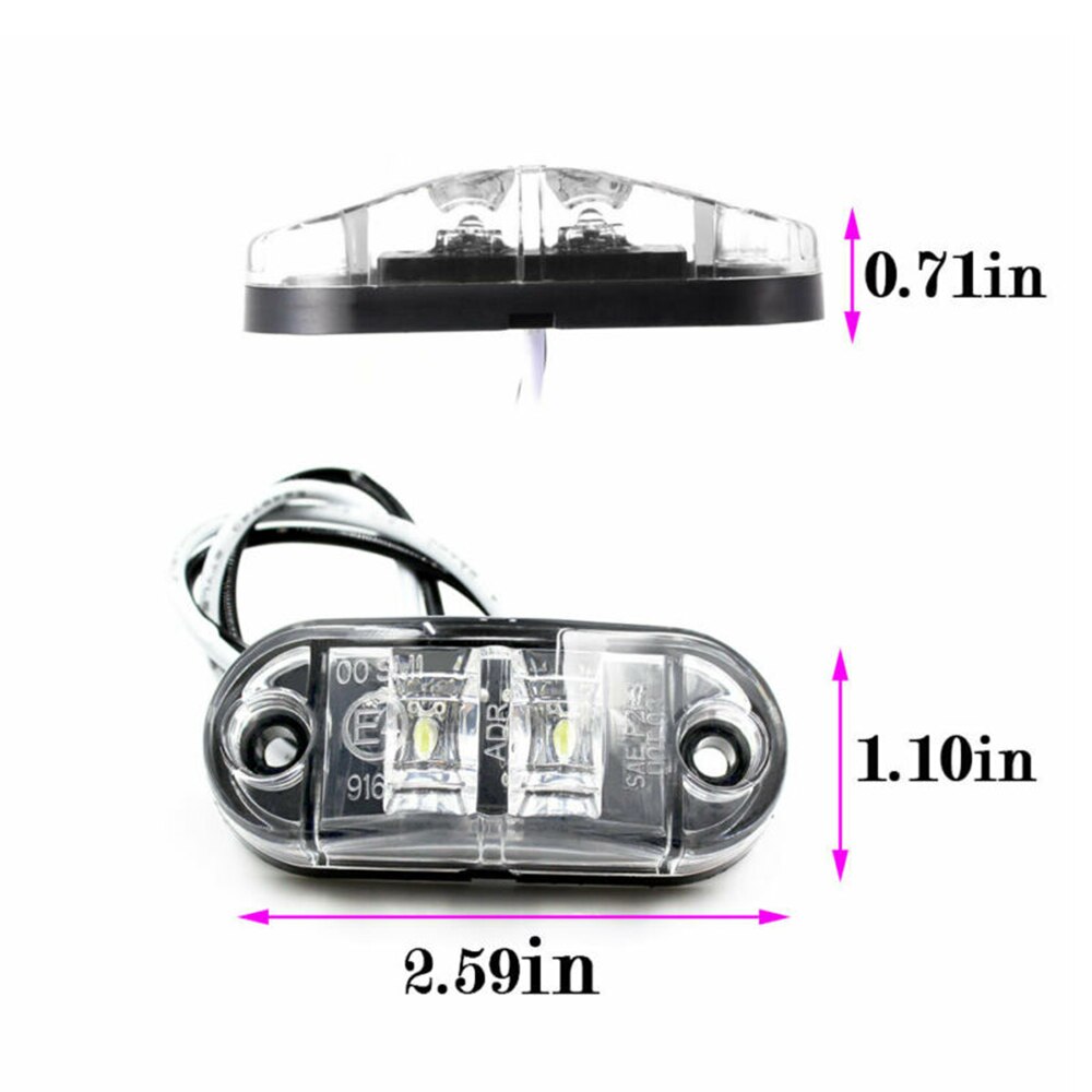 Part Side Marker Lights Accessories 10pcs LED For Camper Trailer Truck