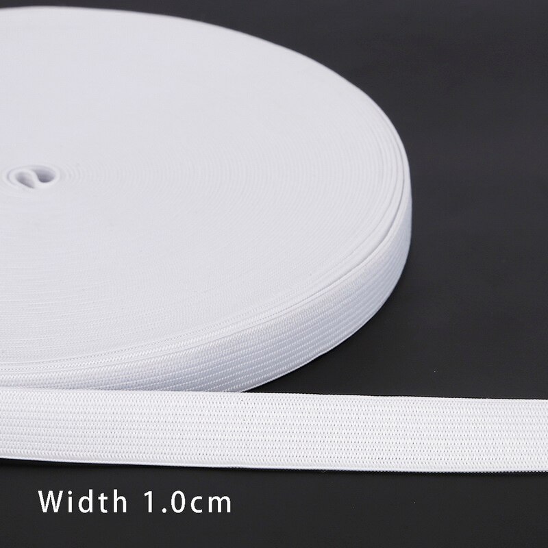 1 Cm/1.2 Cm/1.5 Cm/2 Cm/2.5 Cm Nylon Tape Making Diy Craft naaien Rugzak Strapping Schort Bunting Riem Riem Knapzak: 1cm  White