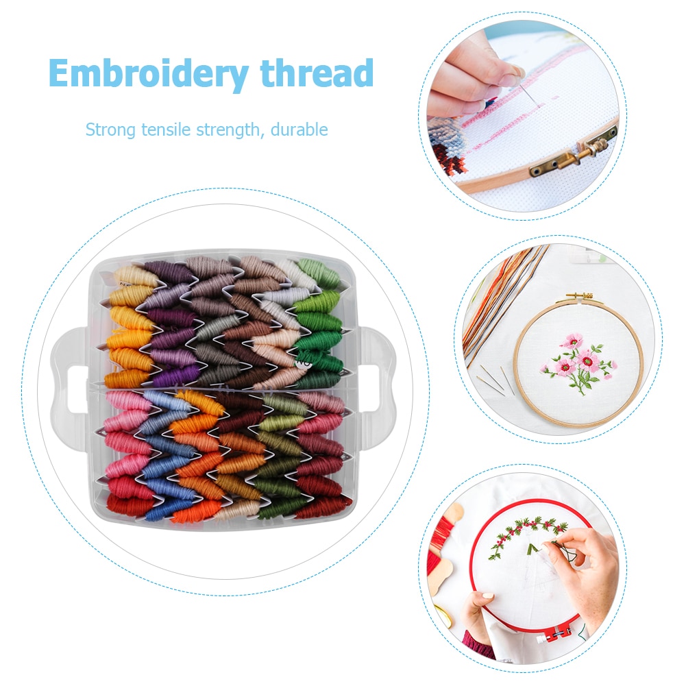 Sewing Floss Box Set 192 Colors Cross Stitch Embroidery Thread Tool Eco-Friendly DIY Sewing Stitching Accessories Crafts