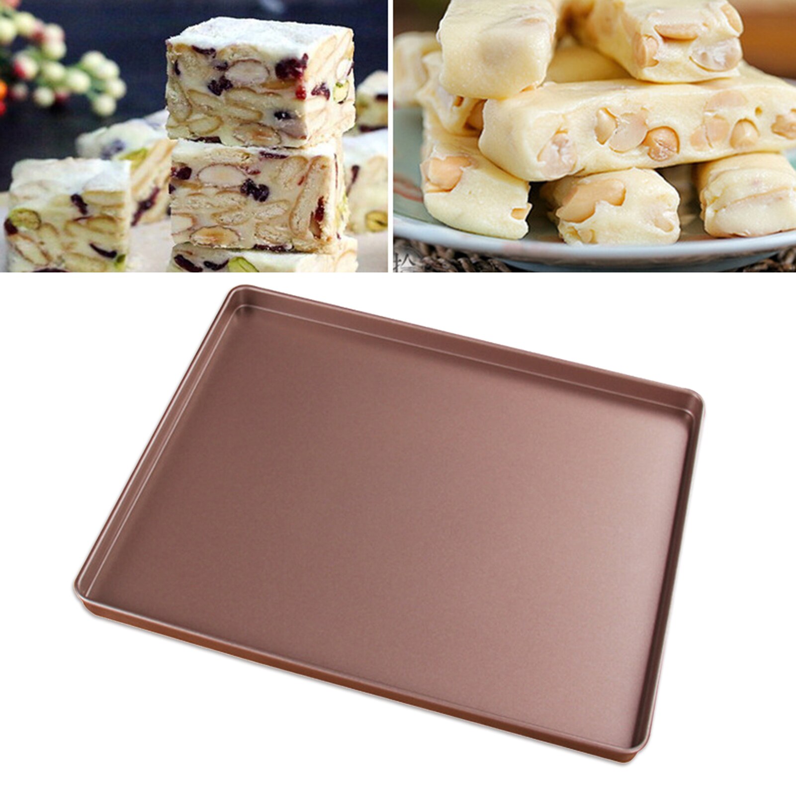 Non Sticky Rectangle Cake Baking Pan Carbon Steel Tray Pizza Bread Bakeware Tool