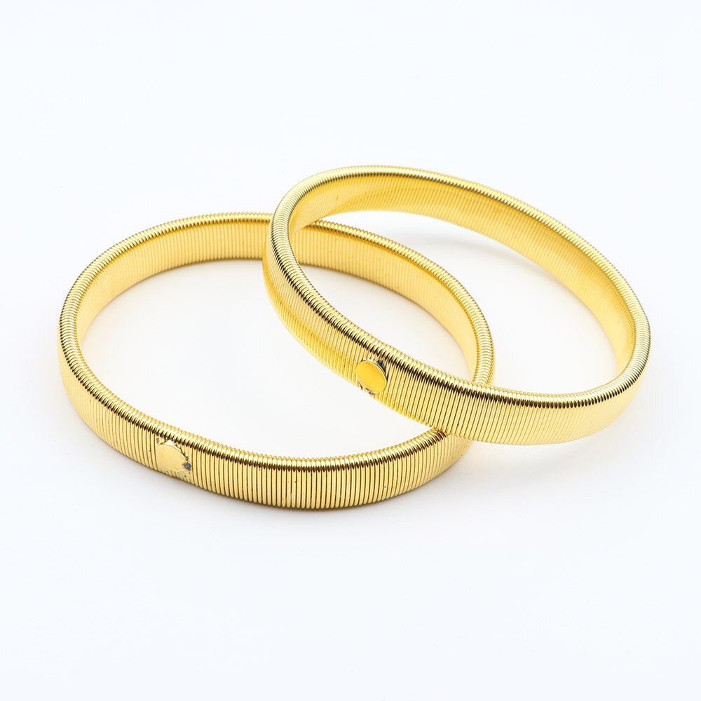 Bracelets élastiques antidérapants en métal, 2 pièces/paquet, support de manches de chemise, brassard extensible, manches de printemps rondes, accessoires pour hommes: 2 piece -5