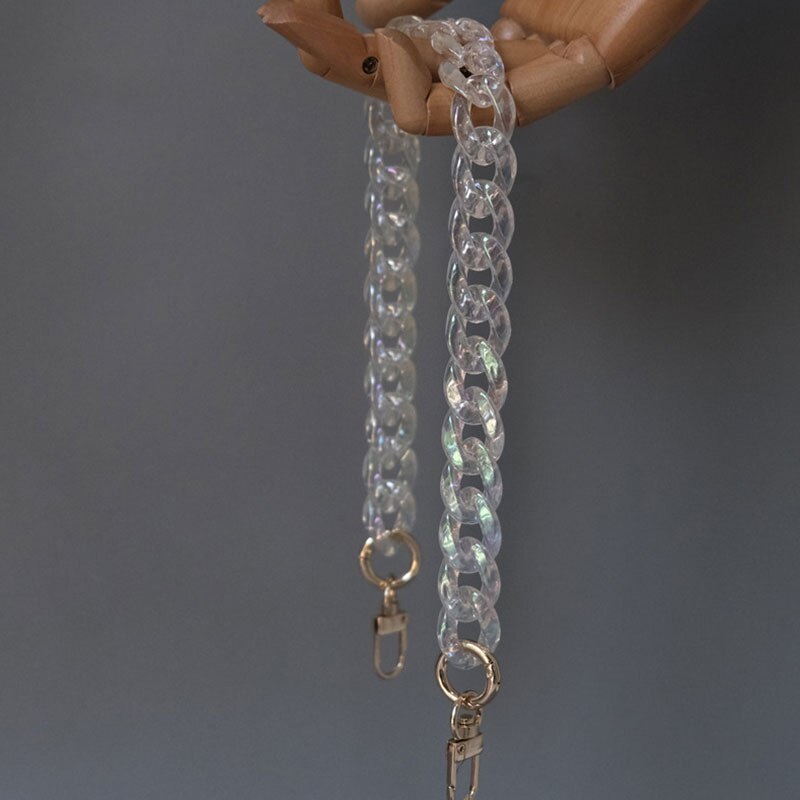 38-60cm kettingen van acrylhars voor tassen, handtassen, dames, gouden taskettingen voor plastic tassen, accessoires van acrylkunststof.: Een (45cm)