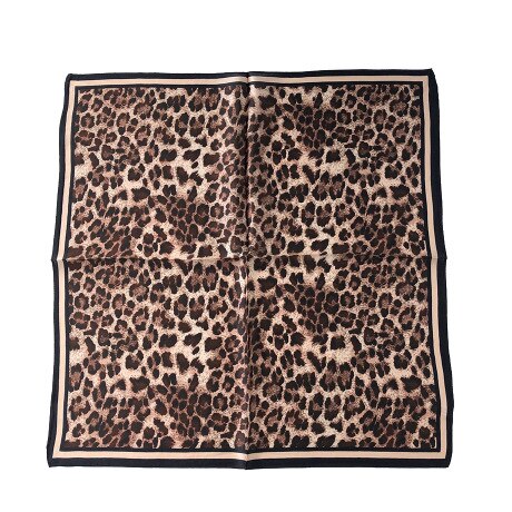 Foulard en soie femme 100% soie imprimé léopard foulard en soie Chic écharpe