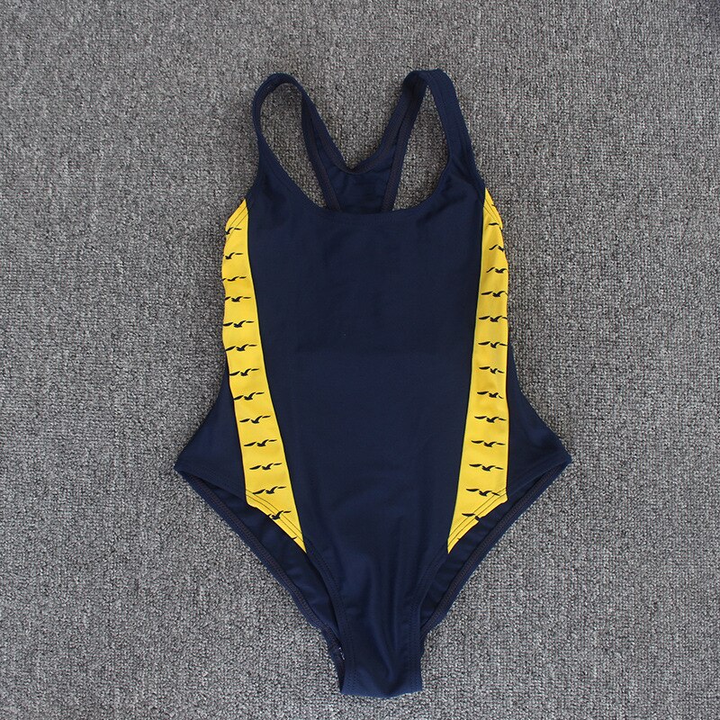 Kvinder atletisk træning trikini sport badedragt badedragt kvinder monokini racing plus størrelse badetøj  g1-k342: Gul / Eur -50