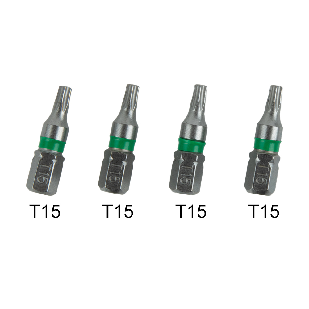 4 Stuks 25 Mm Magnetische Torx Schroevendraaier Bits Set Elektrische Schroevendraaier Hoofd T6/T8/T9/T10/T15/T20/T25/T27/T30/T35/T40 Schroevendraaier Bit