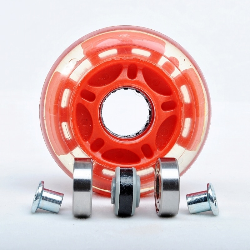 Roue de patins à roulettes pour enfants, 60mm, 64mm, 70mm, 72mm, couleur brillante, 608zz