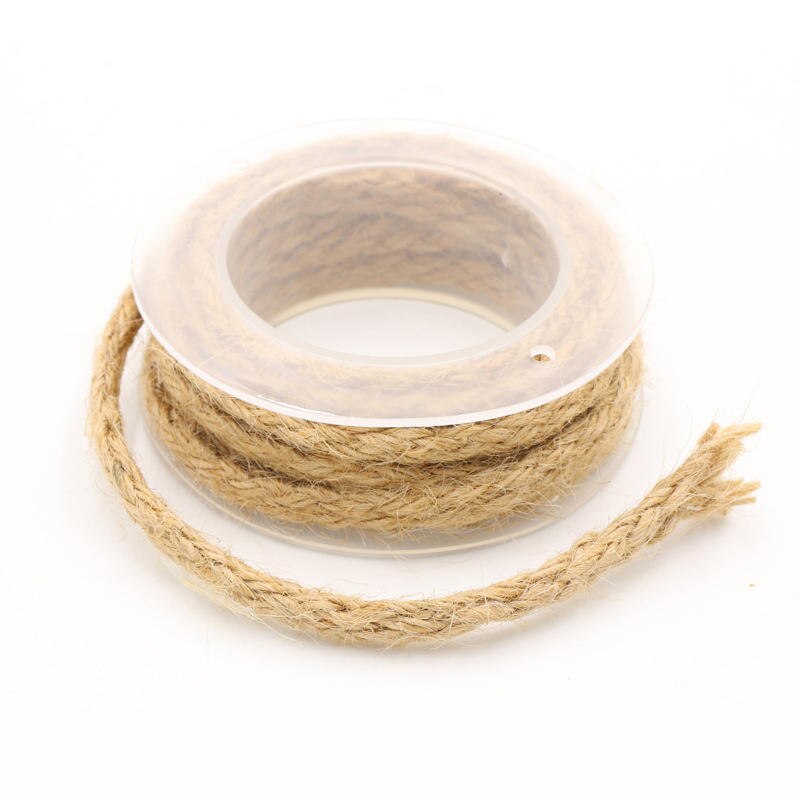 Ruban corde en dentelle et toile de Jute 2 Yards | Ruban bricolage pour Bouquet emballage artisanat décoration Scrapbooking, cordes tressées en lin, Jute: 7