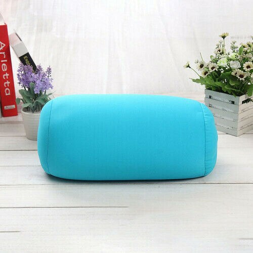 Home Sofa Sleep Pillow Living Room Microbead Neck Back Roll Cushion Travel Bed Roll Throw Pillow: Sky Blue