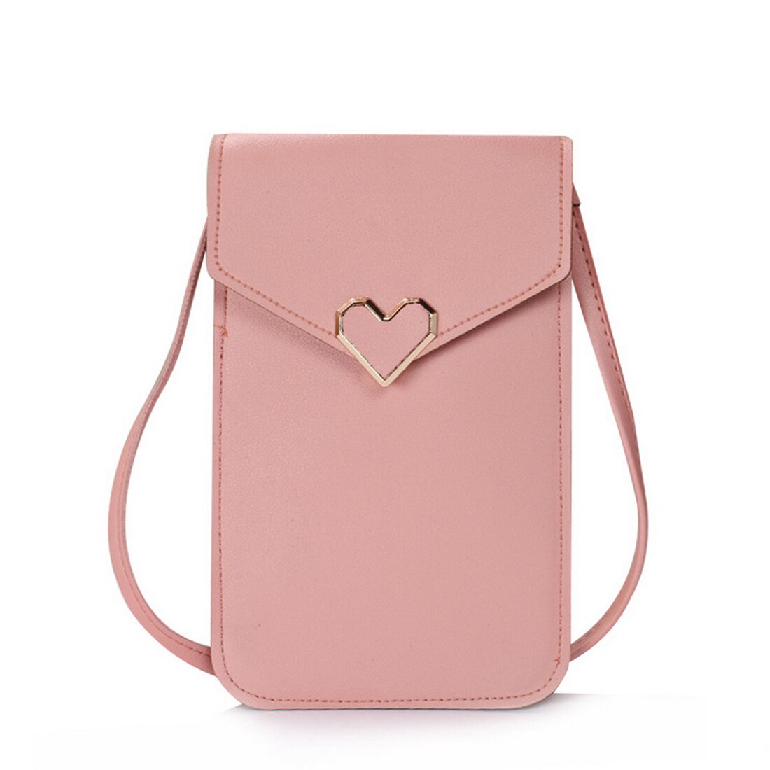 Mini bandolera con solapa cuadrada de cuero de PU de verano bolso de para mujer bolso de hombro con cierre bolso de mensajero: light pink 3