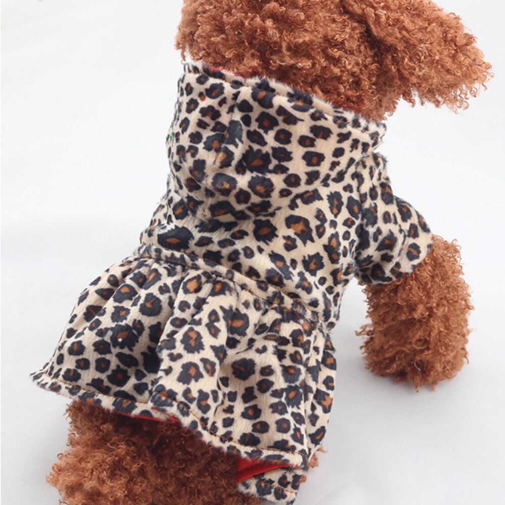 Luipaard Katoenen Rok Warm Pet Kleding Winter Herfst Pet Supplies Voor Dog Puppy (Maat Xs)