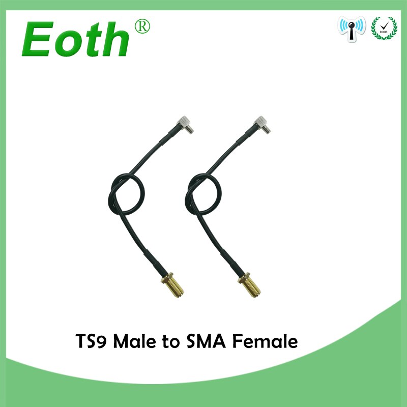 2 stücke 3G ZTE Modem kabel TS9 Männlichen gerade zu SMA stecker rechten winkel zopf RG178 15CM 6 "Adapter