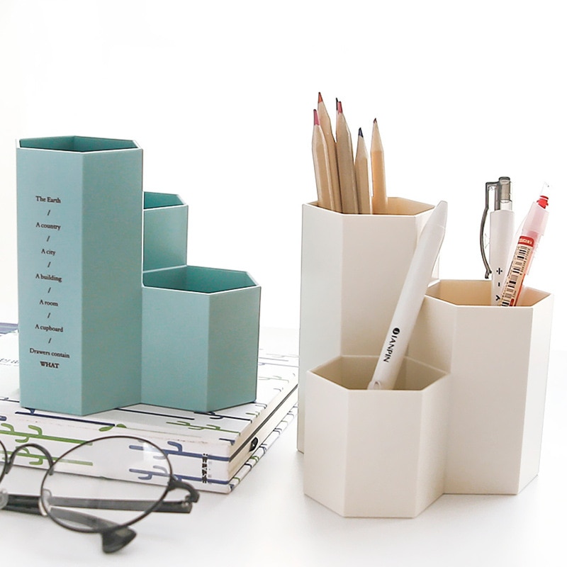 Kreative Japan Stil Stift Halfter Schreibtisch Sechs Prisma Bleistift Stand Organizer Kasten Schüler Schreibwaren Schule Büro Liefert