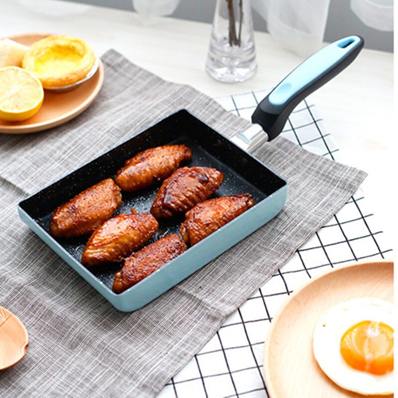 Retangular Omelette Pan Tamagoyaki Egg Pan Nonstick Maifan Stone Anti-Scalding Handle for Glass Electic Gas Stove