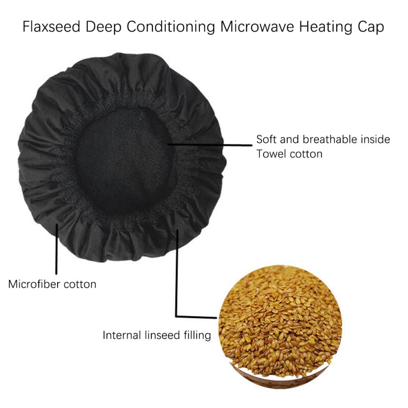 Gorro térmico de microfibra para el cuidado del cabello, gorro calefactable Reversible de microfibra de algodón para aire acondicionado profundo