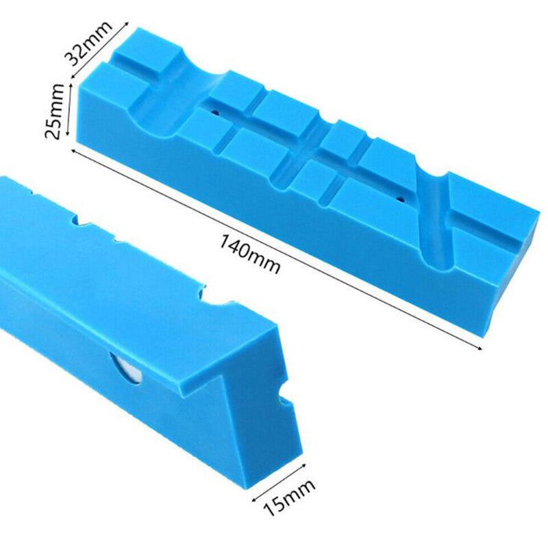 2Pcs Jaw Pad Multi-groove Mill Cutter Vise Holder Grips Magnetic Bench Vise Accessories