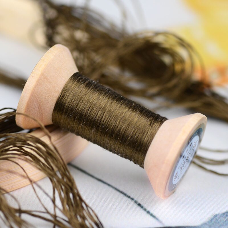 20 meters per thread / hand embroidery embroidery / silk thread / silk hand embroidery thread / blue brown: 5