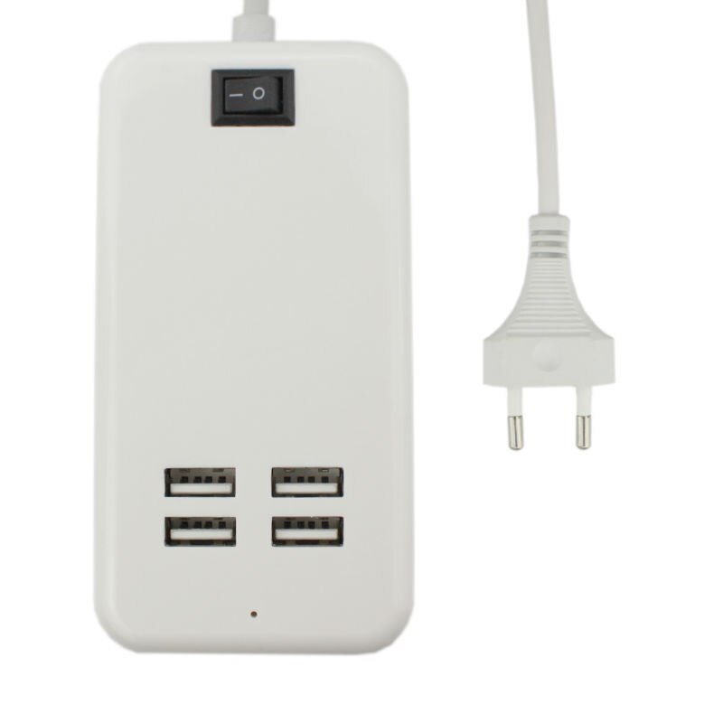 15 W 1.5 m Lijn 4 Port EU USB Charger AC Power Adapter voor iphone4 4 s 5 5 s 5c AC Power Adapter voor mobiele telefoon oplader