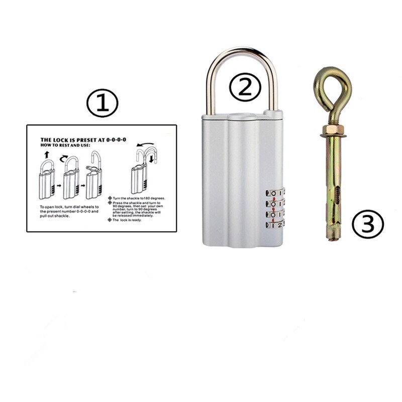 Key Safe Storage Organizer Box With code Combination Lock security secret stash 4-Digital safety locker safes For Home cabinet