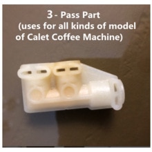 Spare Parts for Calet Coffee Mahines 3-pass Stem Valve Part Acessories CLT part Conector of Brewing Unit Brew Unit Parts: 3 Passes Part