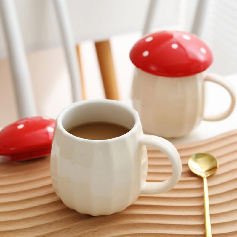 Multipurpose Ceramic Mushroom Coffee Cup Tea Cups Lovely Mushroom Stuff