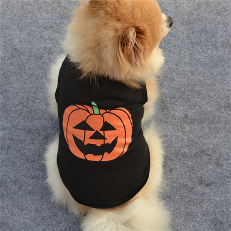 Halloween græskar mønster kæledyr tøj til hunde tøj til store hunde fransk bulldog tøj sommer personlighed hund vest