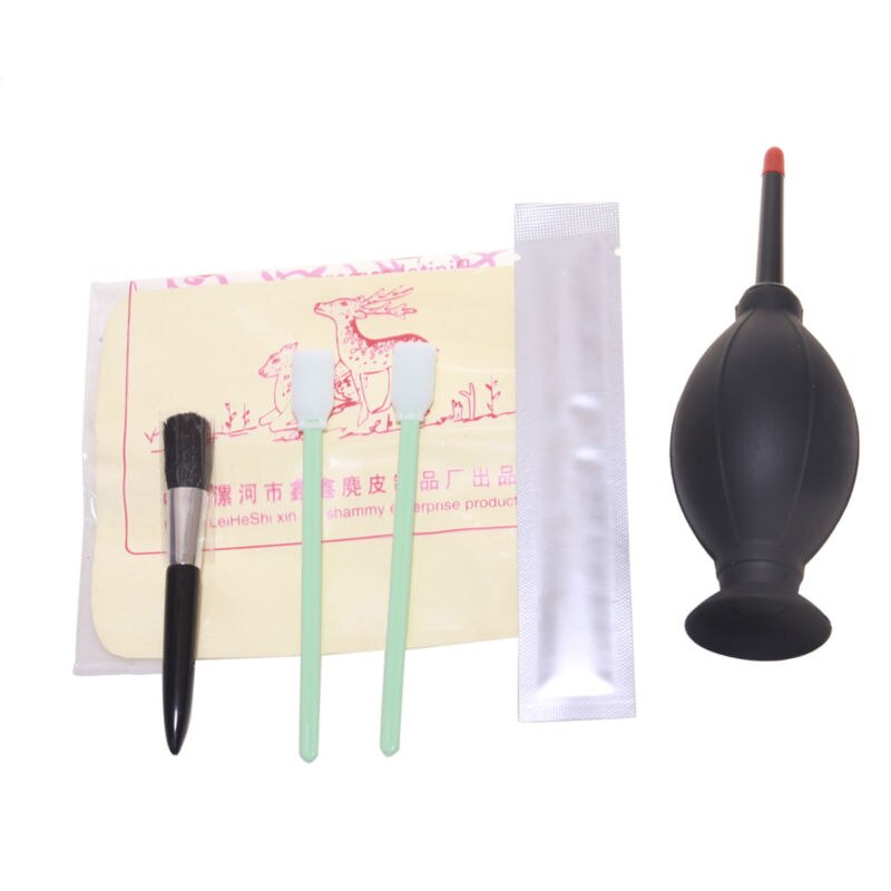 Limpieza de cámaras Kit 6 in1 ventilador de hisopos sensores seco + lente paño + cepillo para Canon Nikon Sony todos lente de cámara DSLR