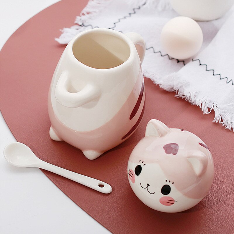 12 Styles Cute Cat Ceramic Mug Hand Painted 3D Mugs With Handle Coffee Tea Milk Breakfast Cups Nice