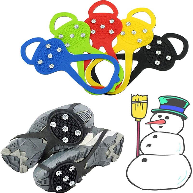 Universal Anti-Slip Gripper Spikes Crampons Grippers Over Shoe Durable Cleats Elasticity Perfect for Winter Sports Equipment