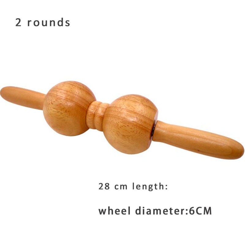 Holz Rolle Massagegerät massivholz zurück bein Massage Massage Hammer doppel Massage Ball rollen wirbelsäule: 2 Runden