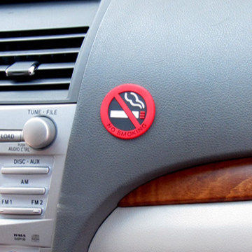 Rubber Roken Verboden Verbod Roken Waarschuwing Stickers Logo Geen Roken Auto Stickers opvallende Rood 1 stks/set