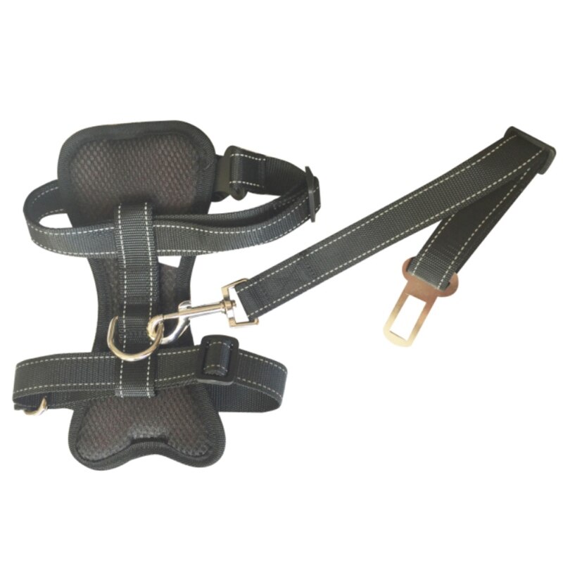 Ademend Mesh Harnas Hond Vest Veiligheid Pet Autogordel Hondenriem Lead Verstelbare Voertuig Harnas Voor Medium Grote Honden #1