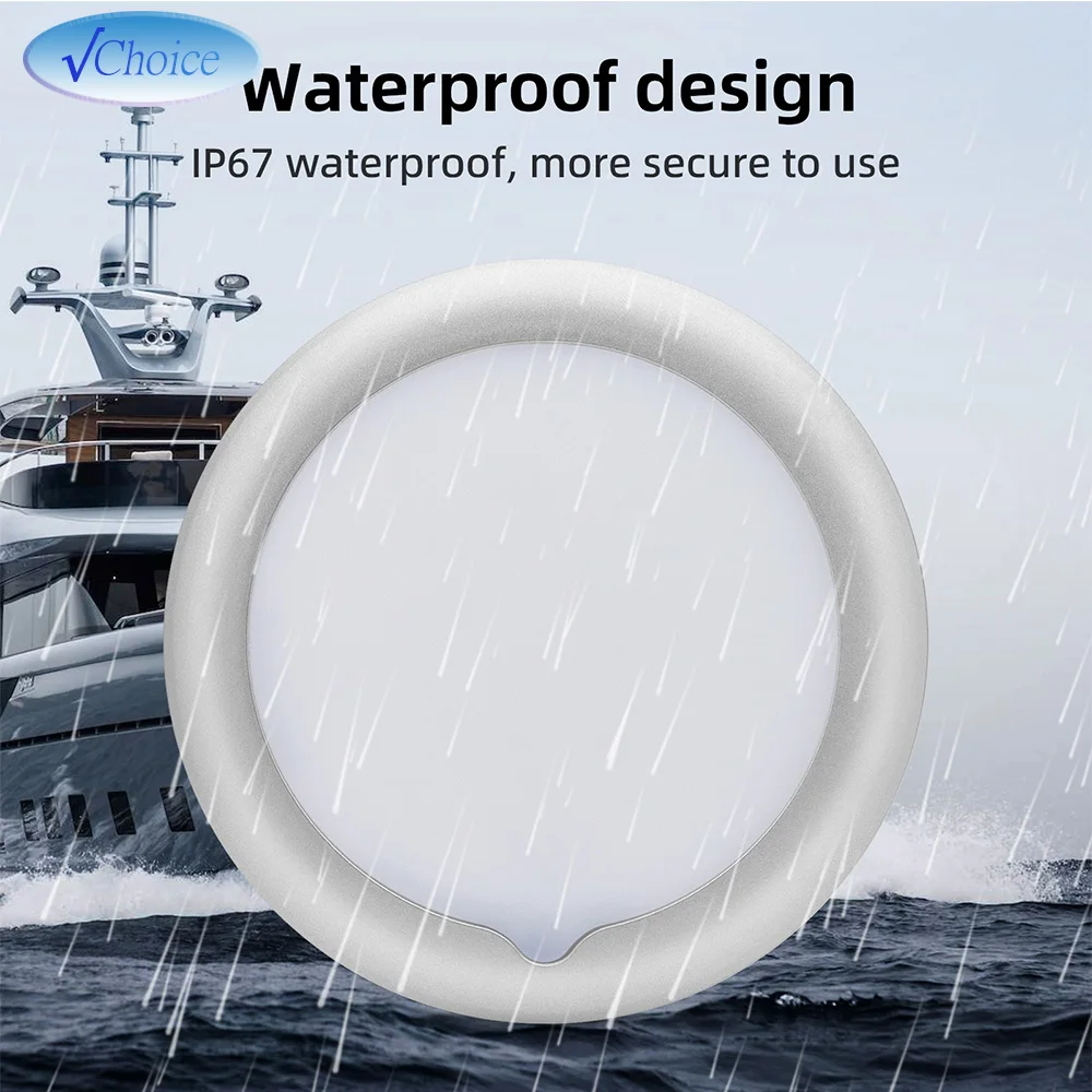 12V 24V Boot dimmbare LED Decken leuchte RV Lichter mit Touch Dimmer Schalter Innen Down Lampe Camper Caravan Marine Interieur