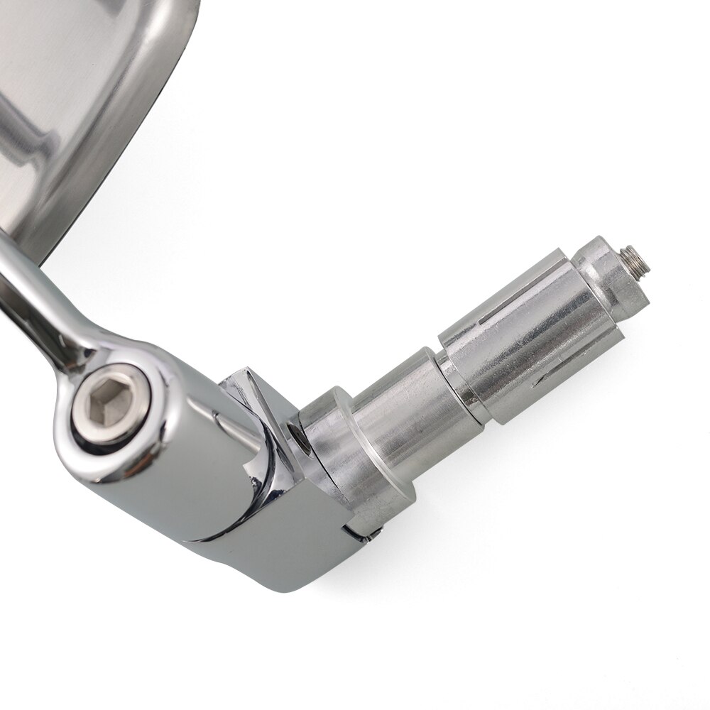 Espejos retrovisores cromados universales de 2 uds. Espejos laterales de barra para motocicleta Chopper Scooter Cafe Racer Accesorios