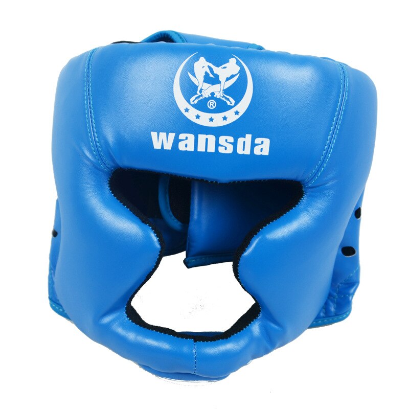 Casco de Kick Boxing para adultos, equipo de entrenamiento, kárate, tailandés, Muay, MMA, Protector de cabeza de lucha libre, 1 ud.: Azul