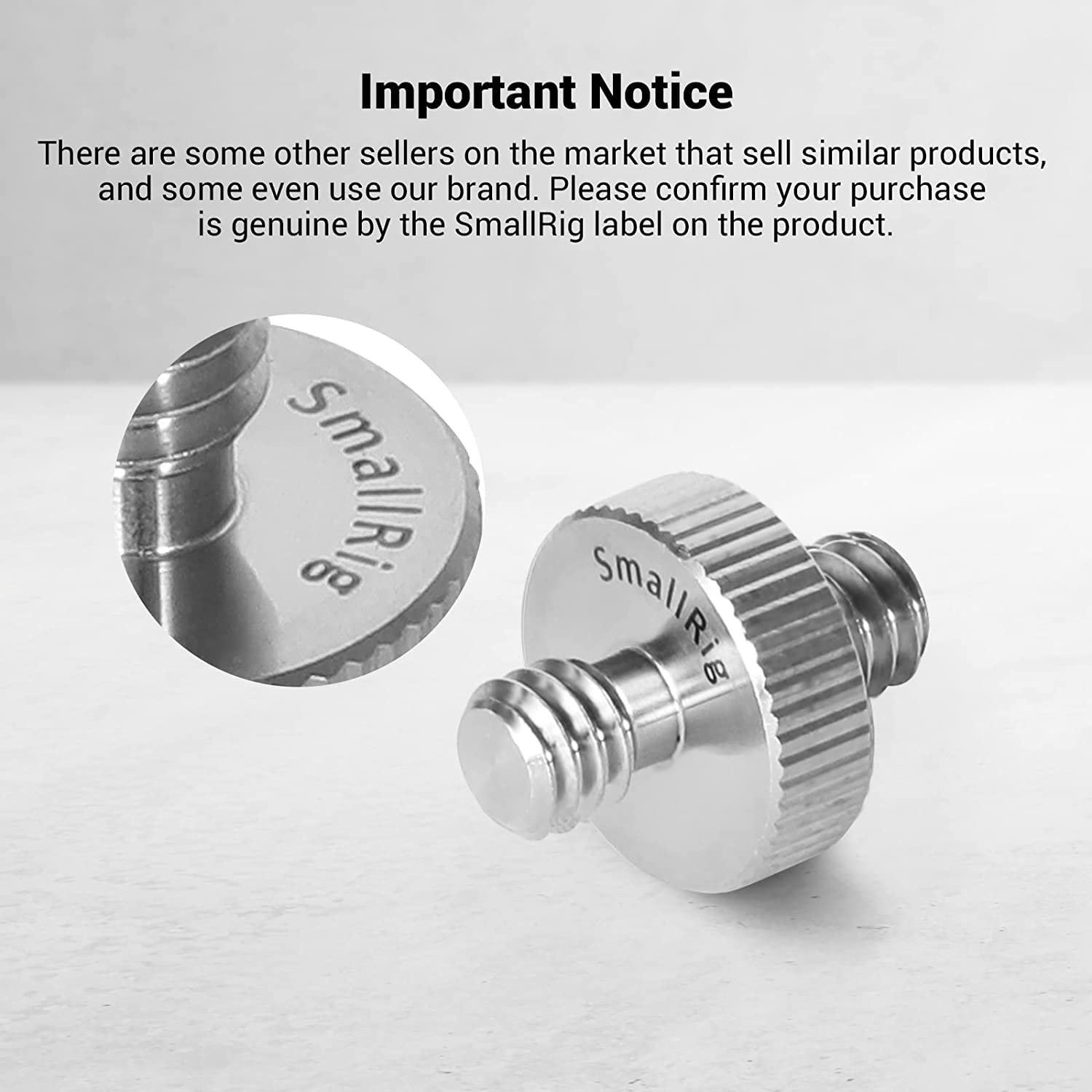 SmallRig 1/4 "robić 1/4" śruba z gwintem zewnętrznym adapter podwójna głowica stadnina dla klatka operatorska monitor doprowadziło mikrofon (zestaw 2 szt.)-828
