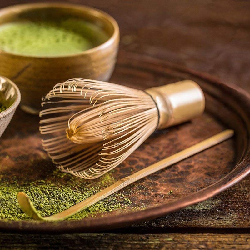 Sv-Matcha Whisk Set Bamboe Matcha Thee Set Van 4 Inclusief 100 Prong Matcha Garde (Chasen), traditionele Scoop (Chashaku), Thee