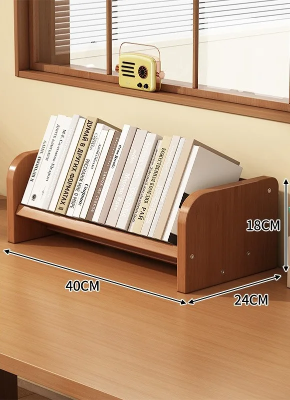 Rack de armazenamento de estante de mesa, mesa de casa de estudante, rack de armazenamento de suporte de livro pequeno, mesa de quarto, estante de livro simples: Vermelho