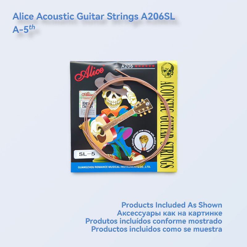 1 pc Alice Akoestische Gitaar Snaren 1st/2nd/3rd/4th/5th/6th 1 stuk Gitaar Onderdelen Accessoire Snaren: 5-th  1.07mm