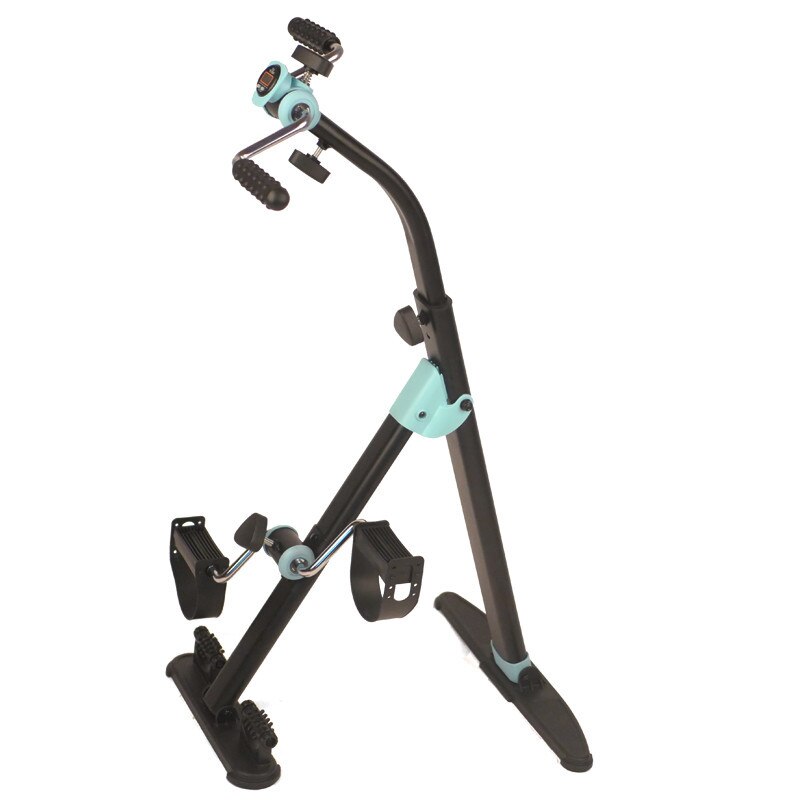 LCD Display Mini Exercise Bike Indoor Portable Fitness Vertical Stepper Elder Hands And legs Training Bicycle Fitness Equipment