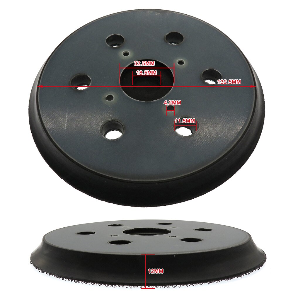 6INCH Good Density Hook&Loop Sanding Pad with 6 Dust Free Holes