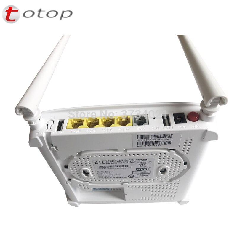 Original ZTE F673A V9 GPON ONU ONT 4GE + 1Tel + 2USB + Wifi 2,4G/5G Englisch Firmware Optik Fiber Netzwerk Terminal