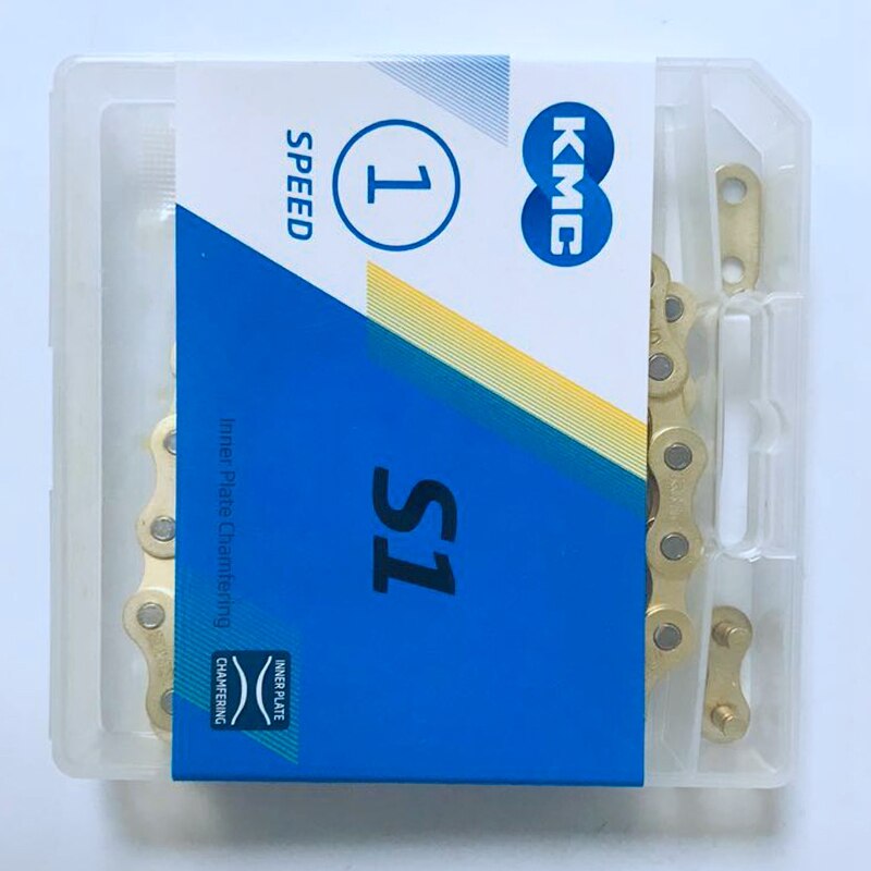 KMC S1 Single Speed Chain Fixed Gear Bicycle Chain 112L Folding Bike Chain Bicycle Accessories