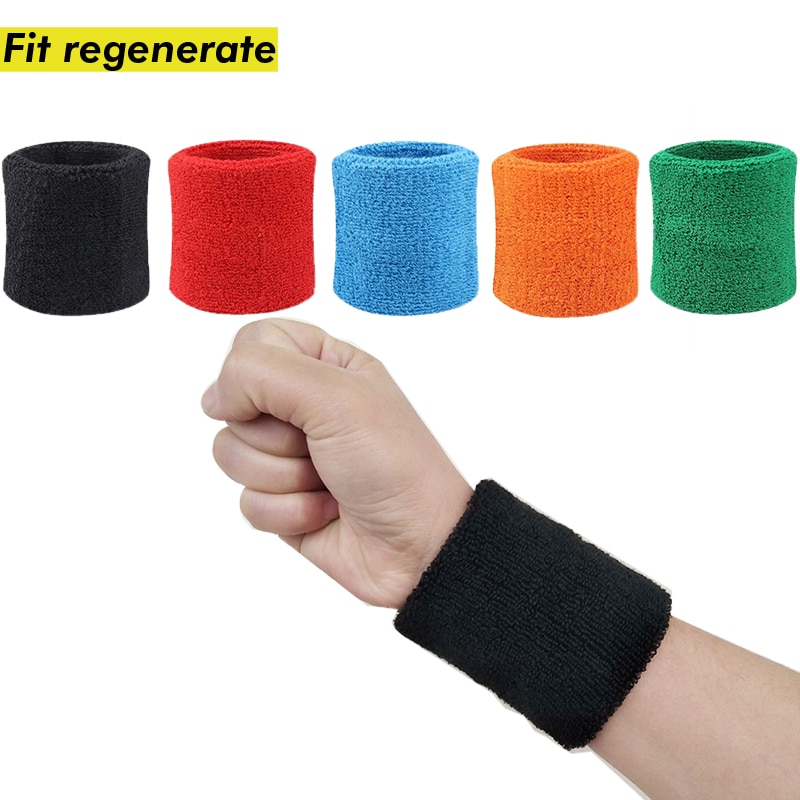 1 Uds muñequeras algodón deportivo banda de tenis soporte de muñeca muñequera muñequeras protecciones para voleibol baloncesto Fitness gimnasio