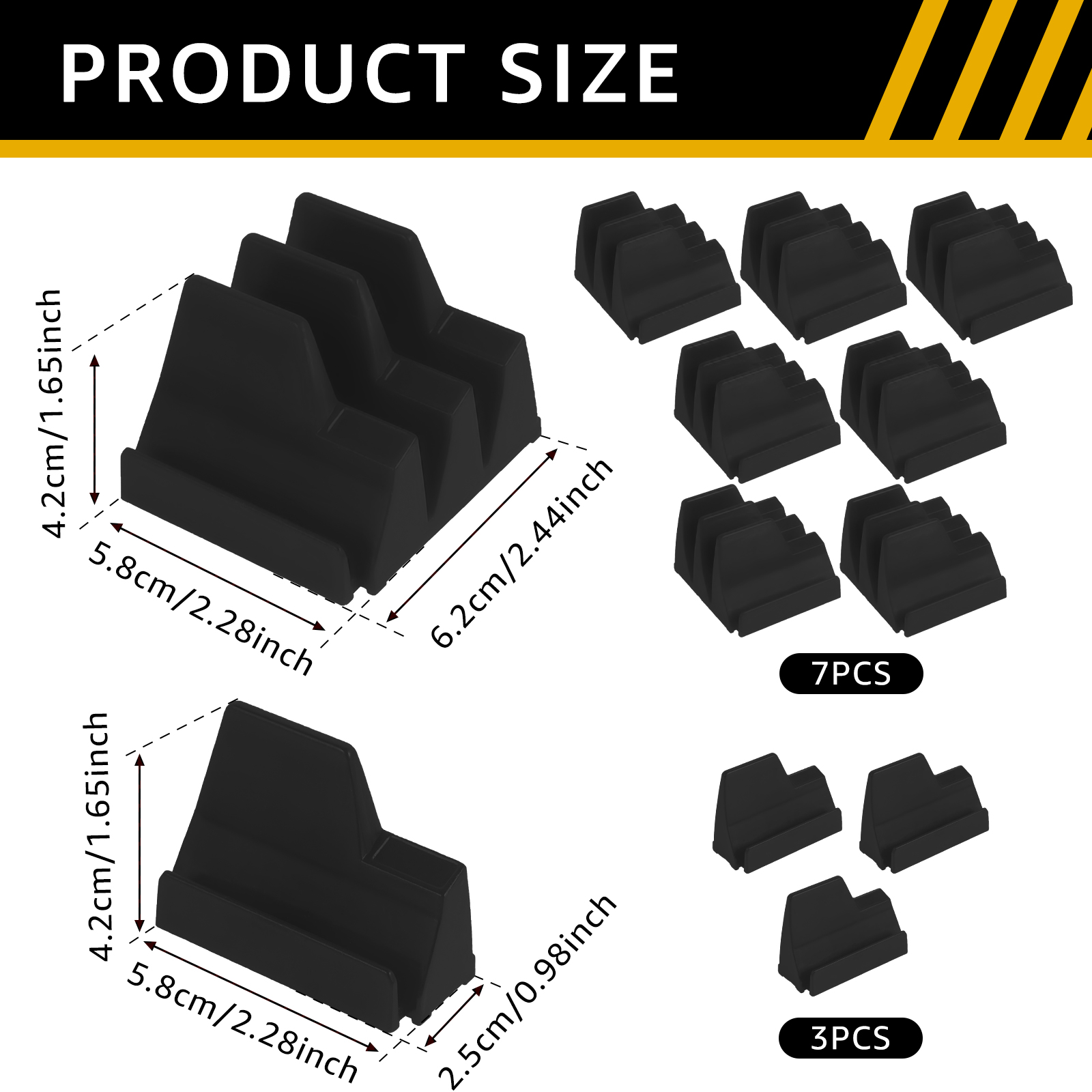 Magnetic Wrench Organizer for Tool Box, Easy Accessibility Magnetic Wrench Holder for 24 Wrenches,Modular Wrench Organizer Black