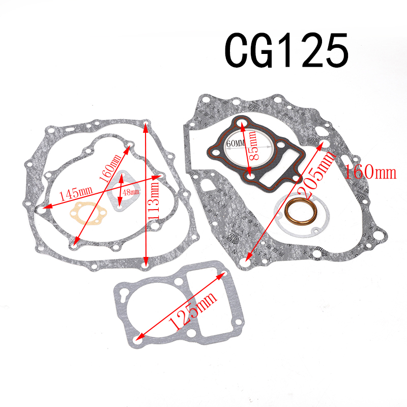 Motorcycle Accessories For CG125 CG150 CG200 CG250 CG300 CG350 Cylinder Head Gasket Kit Set Motor Moped Scooter Equipments: Beige