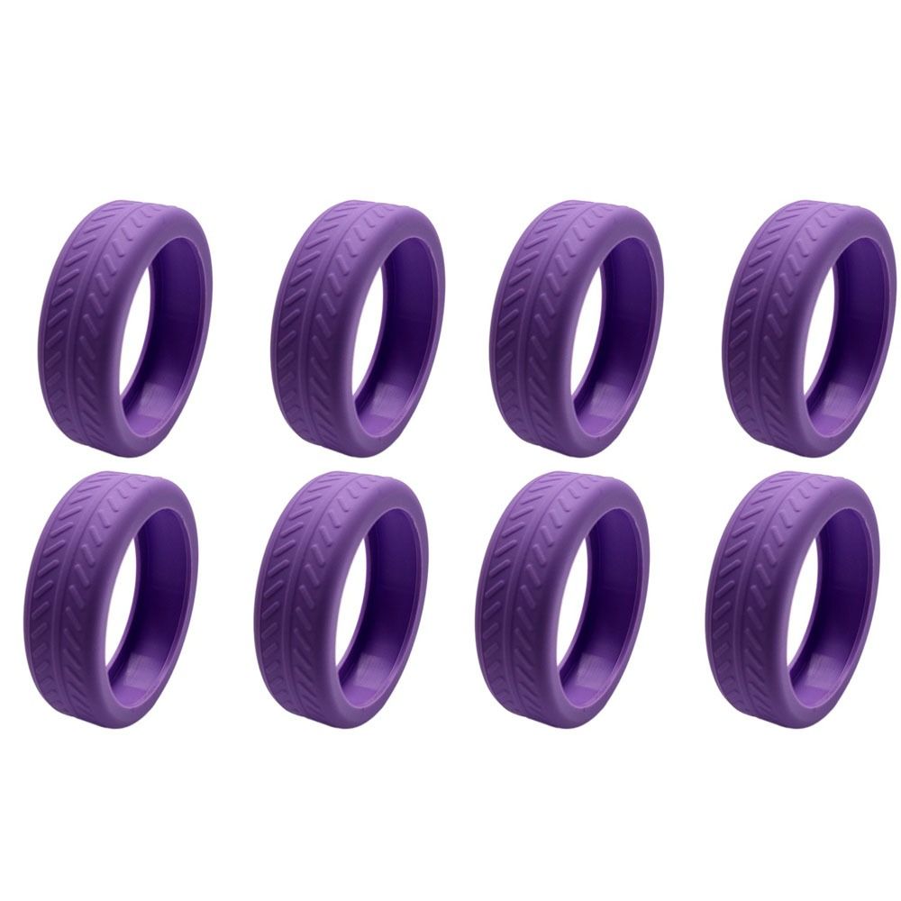 4/8Pcs Silikon Gepäck Räder Schutz Koffer Teile Achsen Reduzieren Rad Tragen Koffer Räder Schutz Abdeckung: Silber