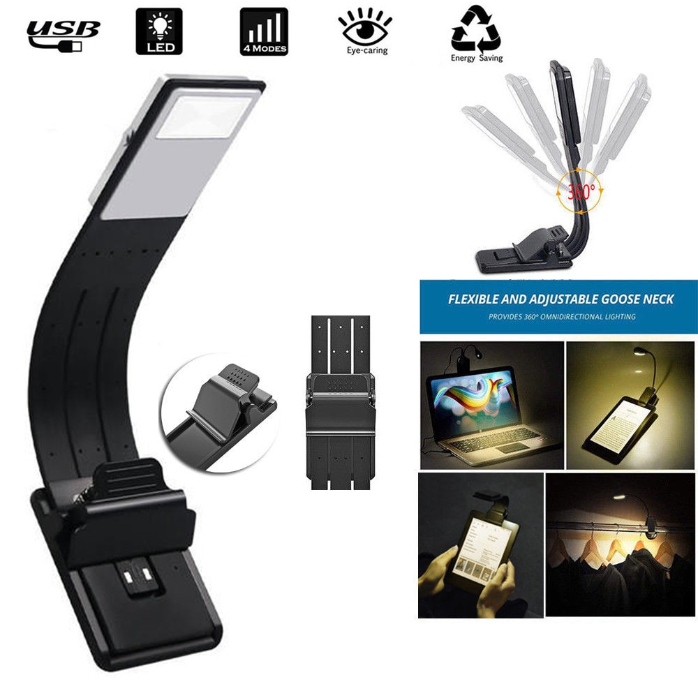 Rechargeable E-book Led Light For Kindle PaperWhite 4-Level Adjustable Brightness Eye Protection As A Bookmark Reading Lamp