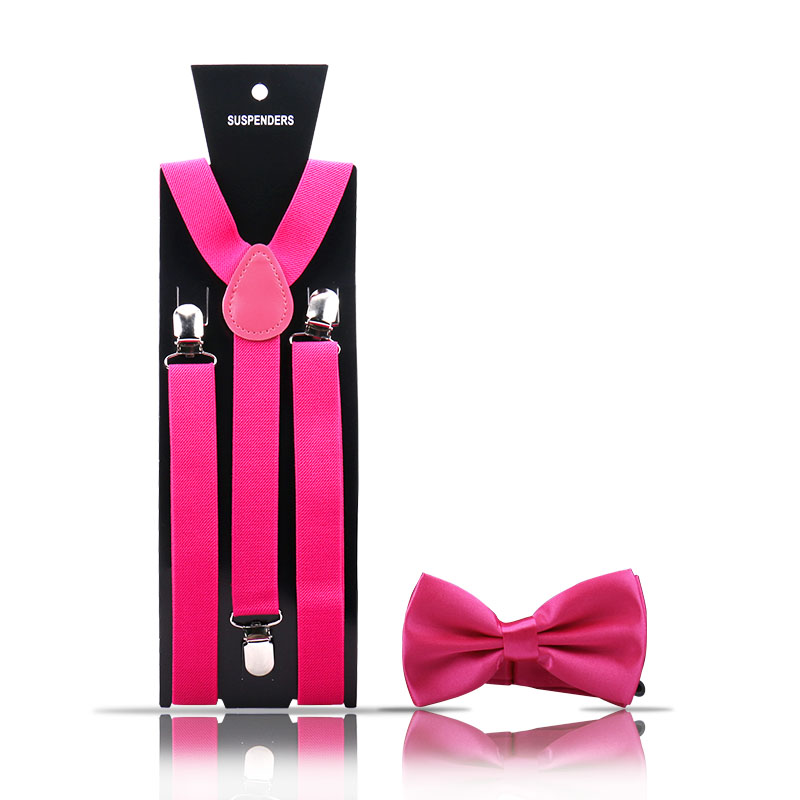 Adult Men's Suspenders And Bow Tie Two Pcs Set Harness Man For Pants Gentleman Suit Accessories Wedding Business
