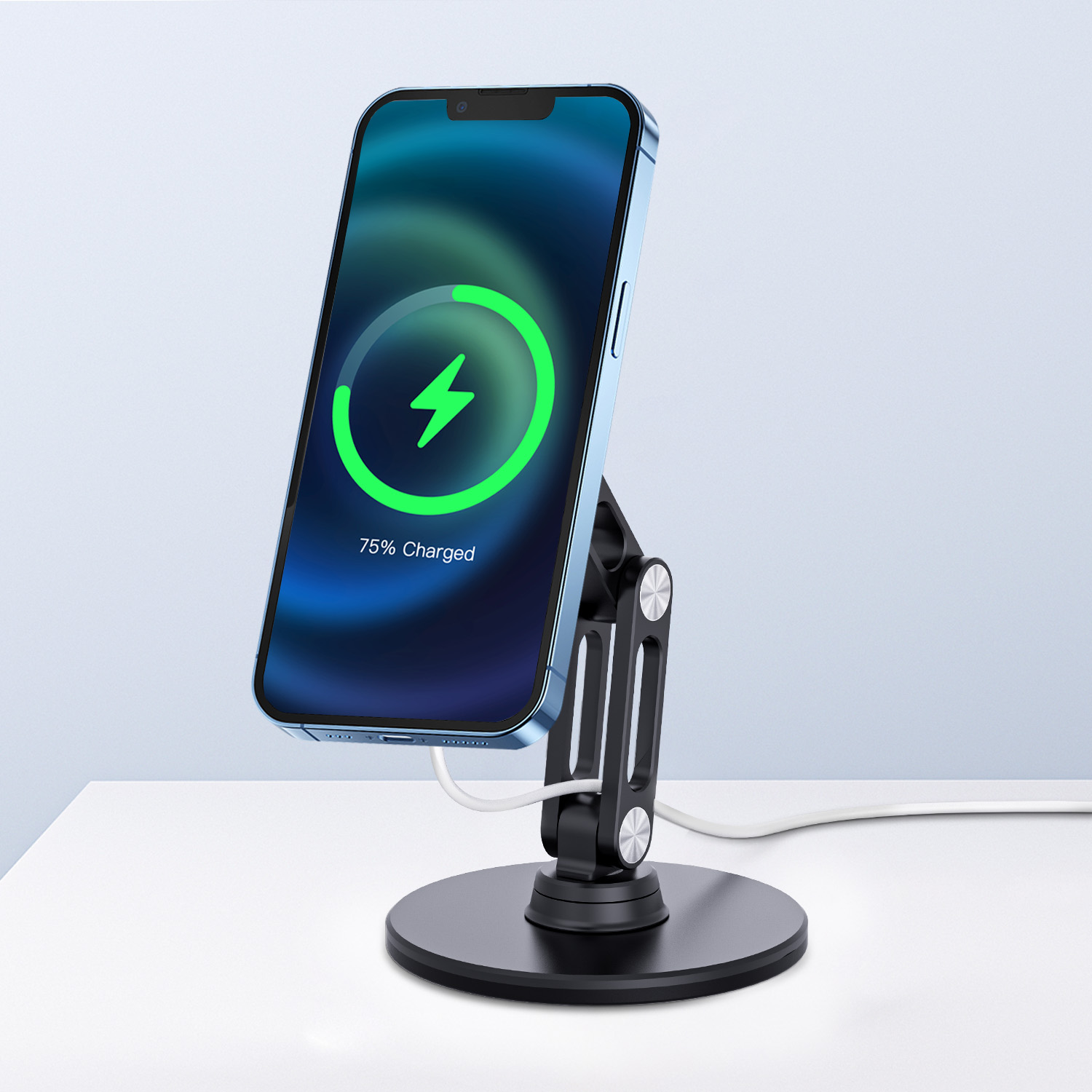 Artpowers Support de support de téléphone magnétique avec chargement sans fil téléphone portable Smartphone téléphone Support de téléphone portable pour iPhone